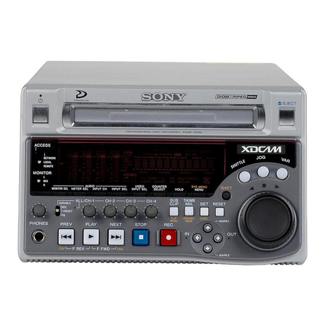 Sony XDCAM PDW-1500 User manual