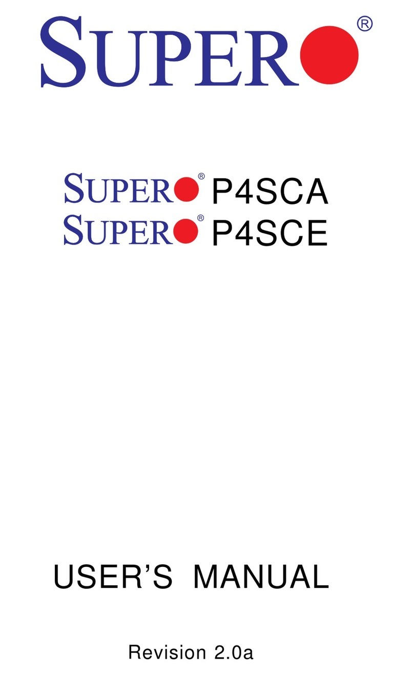 Supero SUPER P4SCA User manual