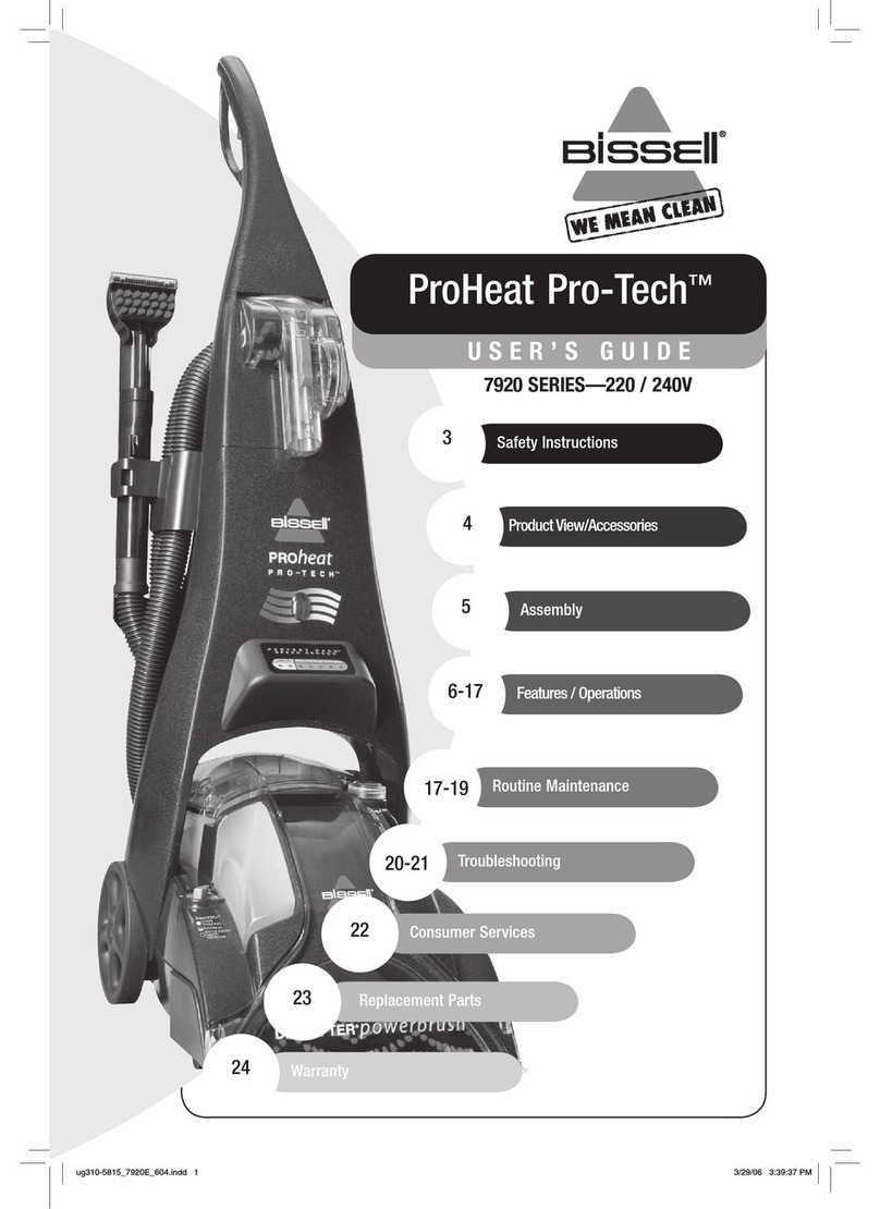 Bissell ProHeat Pro-Tech 7920 SERIES User manual