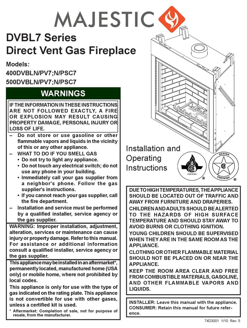 Majestic 400DVBLN/PV7 Installation and operating instructions