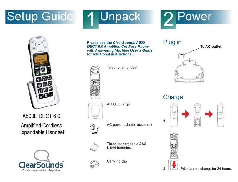 ClearSounds A500E DECT 6.0 User manual