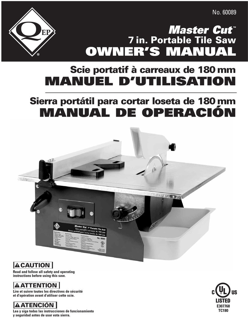 Master Cut 60089 owner's manual