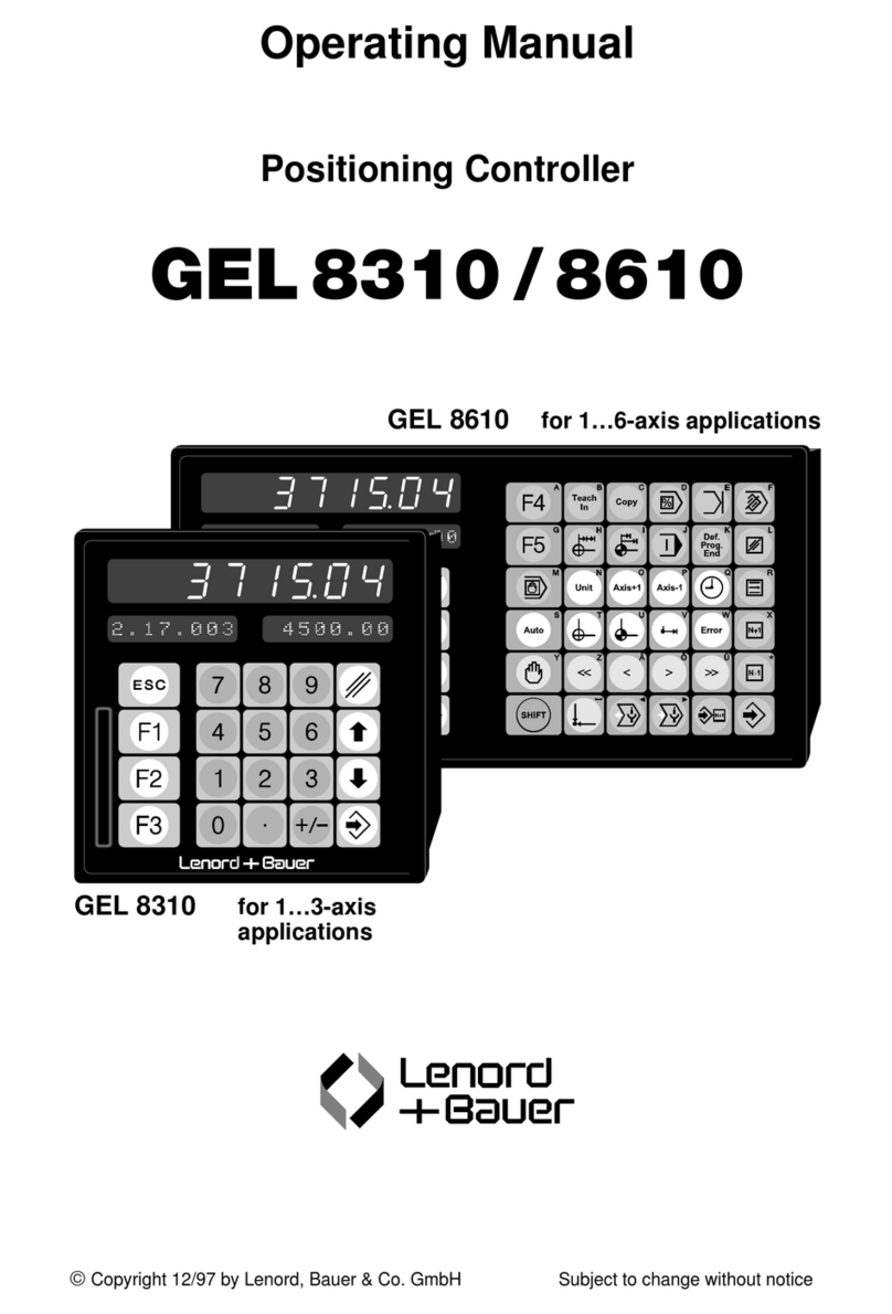 Lenord, Bauer GEL 8610 operating manual