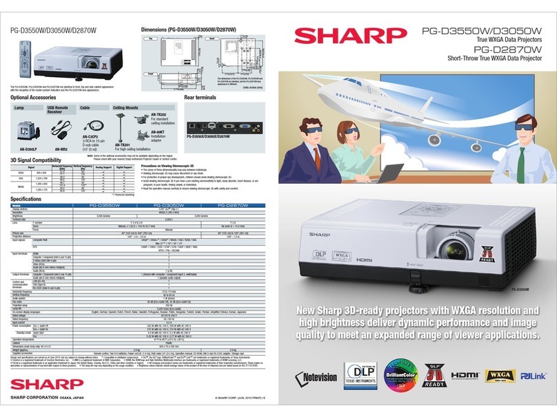 Sharp Notevision PG-D3550W User manual