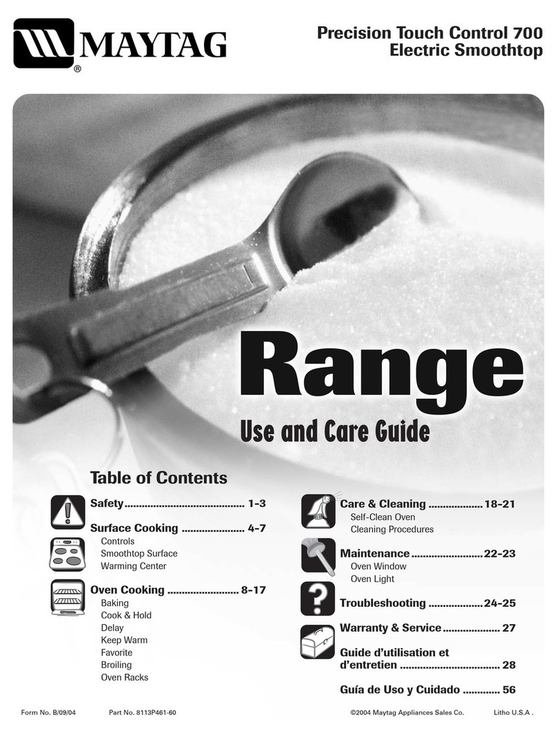 Maytag Precision Touch Control 700 User manual