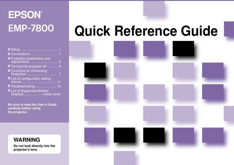 Epson EMP 7800 User manual