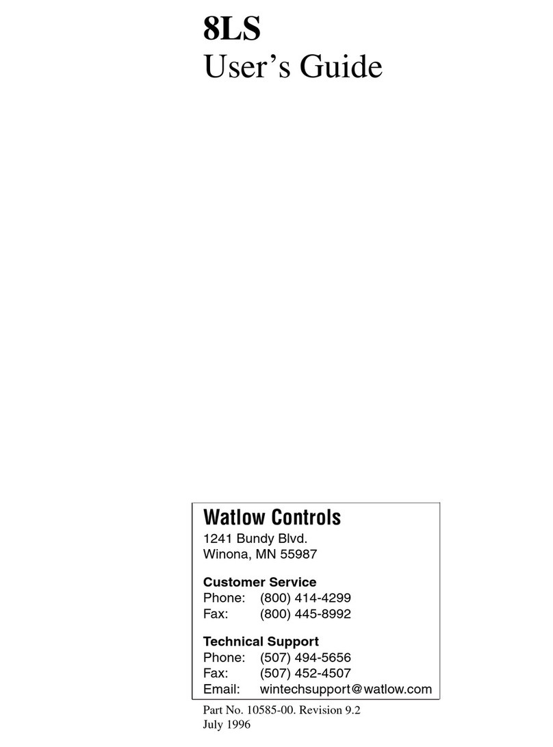Watlow Controls 8LS user guide