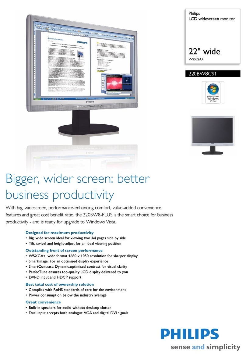 Philips 220BW8CS1 User manual