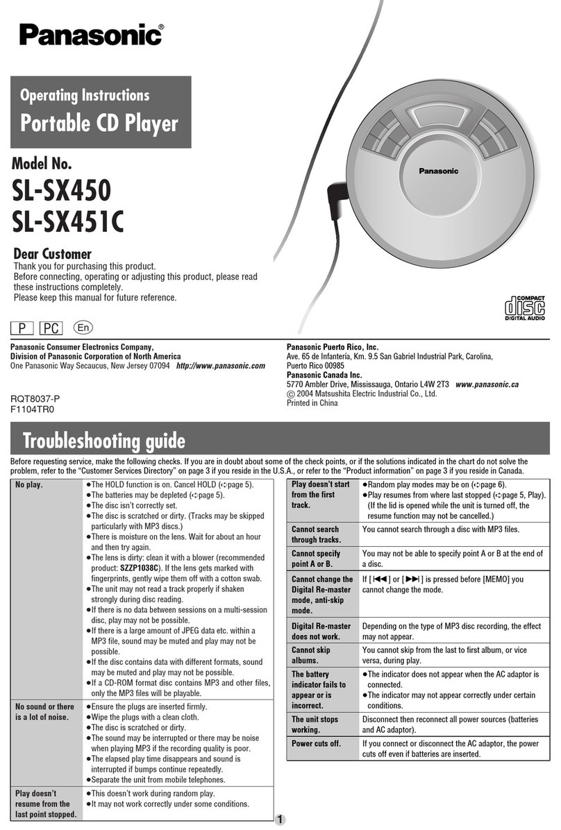 Panasonic SL-SX450 User manual