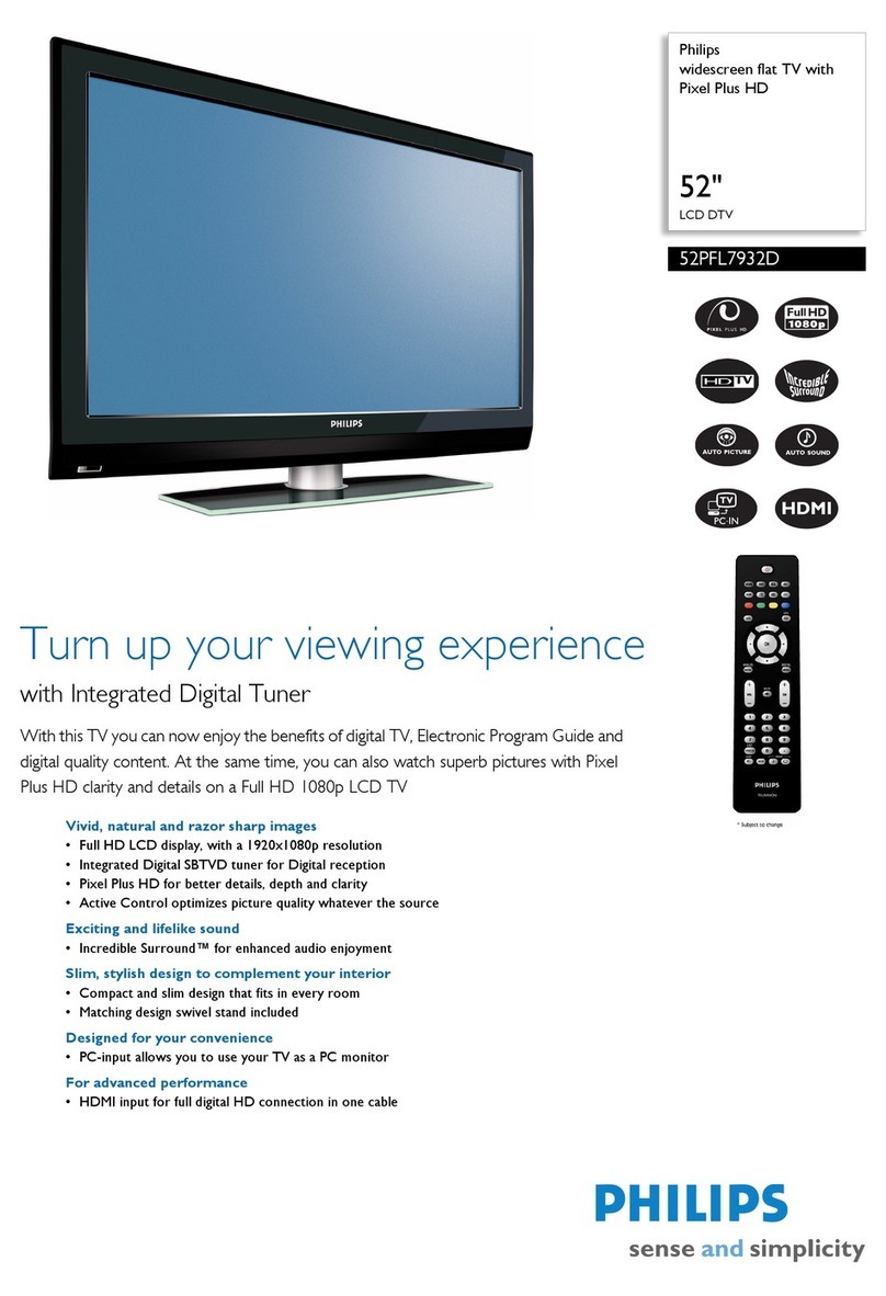 Philips 52PFL7932D User manual