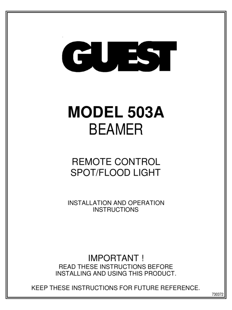 Guest 503A BEAMER Installation and operation instructions Guest 503A BEAMER Installation and operation instructions