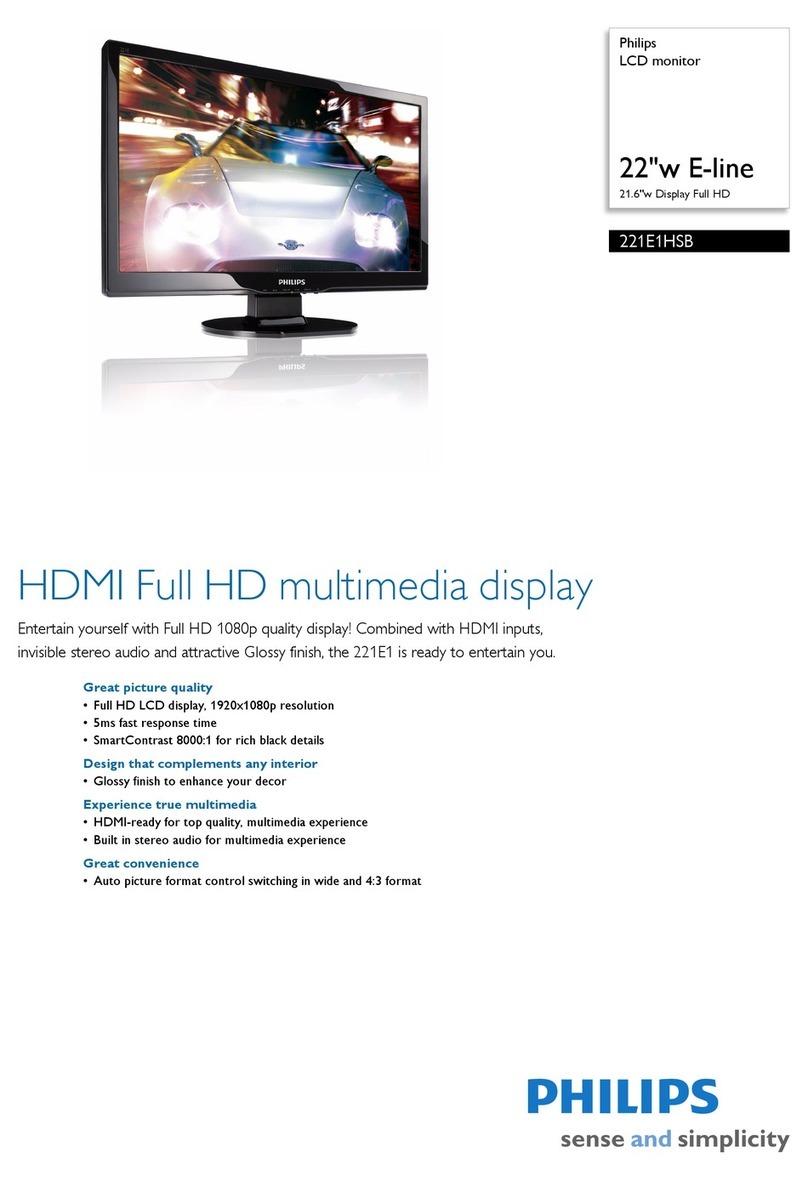 Philips 221E1HSB User manual