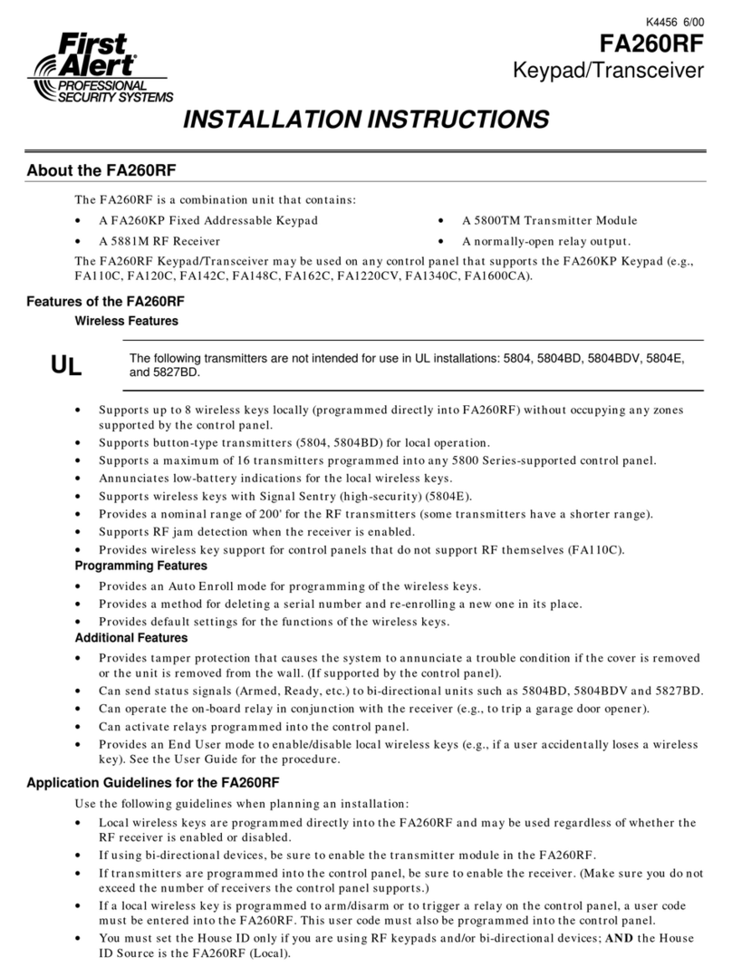 First Alert FA260RF installation instructions