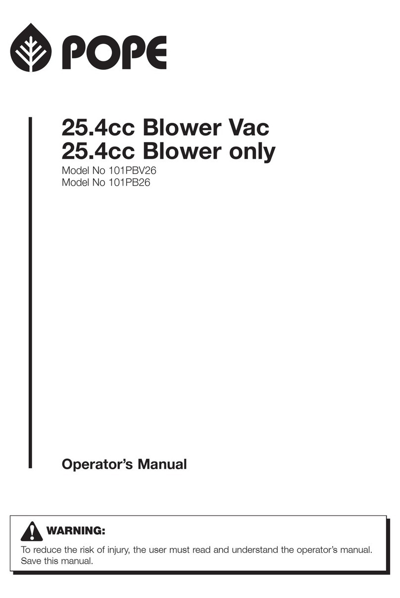 Pope 101PBV26 Operator's manual