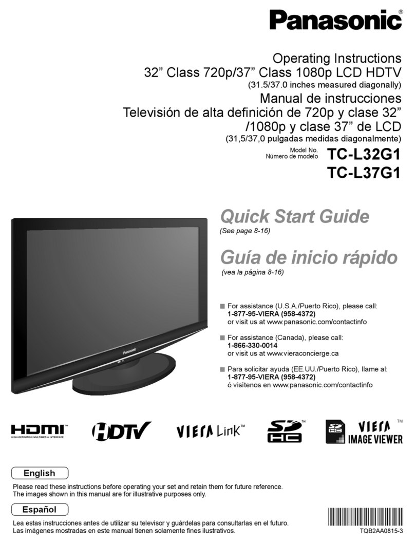 Panasonic TC-L32G1 - 32" LCD TV User manual