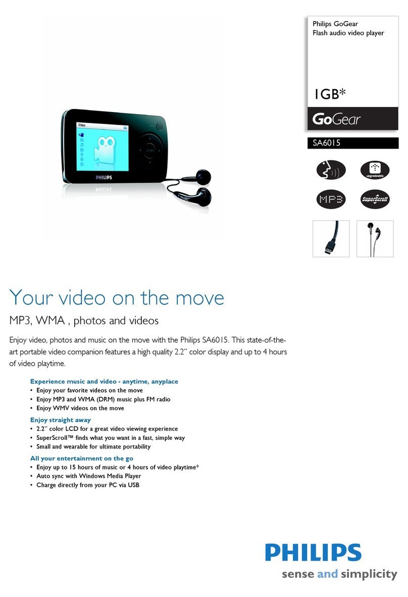 Philips GoGear SA6015 User manual