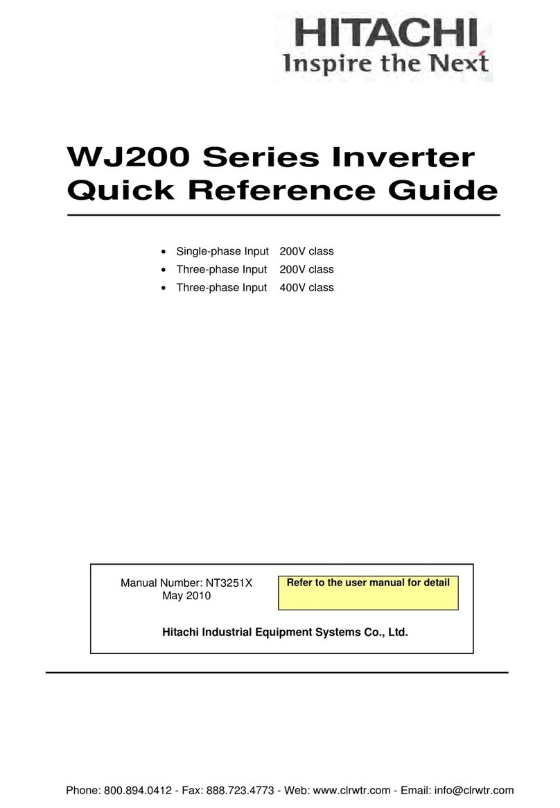 Hitachi WJ200 Series Software Quick reference guide