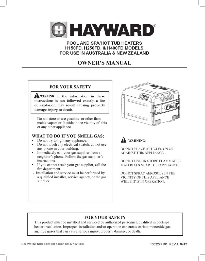 Hayward H150FD owner's manual