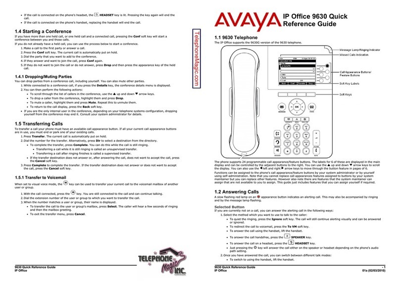 Avaya 9630 Deskphone Edition User manual