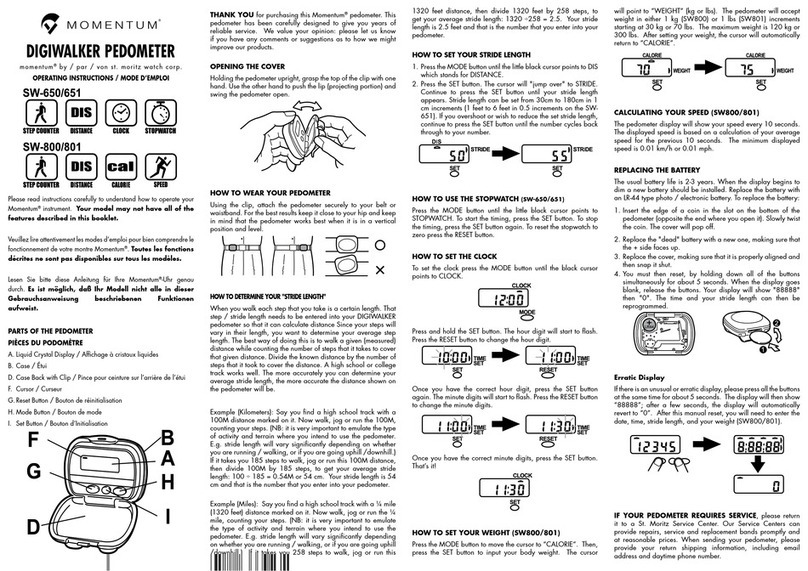 Momentum DIGIWALKER SW-650 User manual