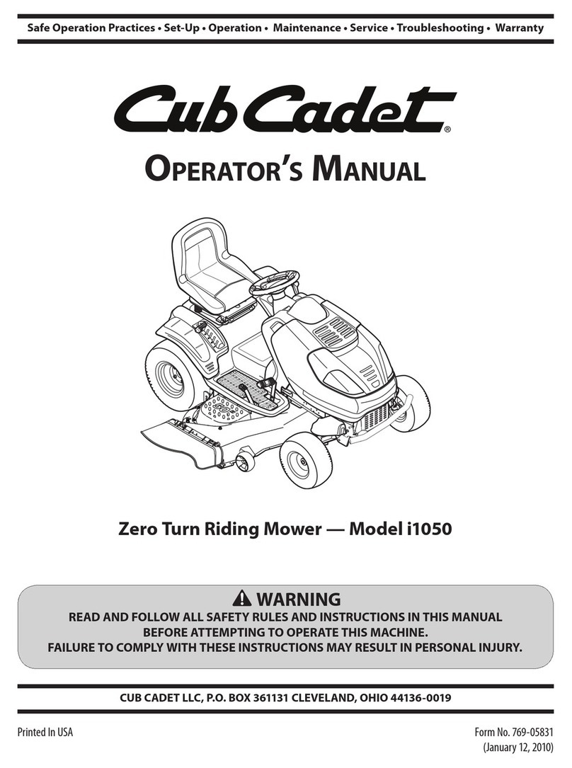 Cub Cadet i1050 User manual Cub Cadet i1050 User manual