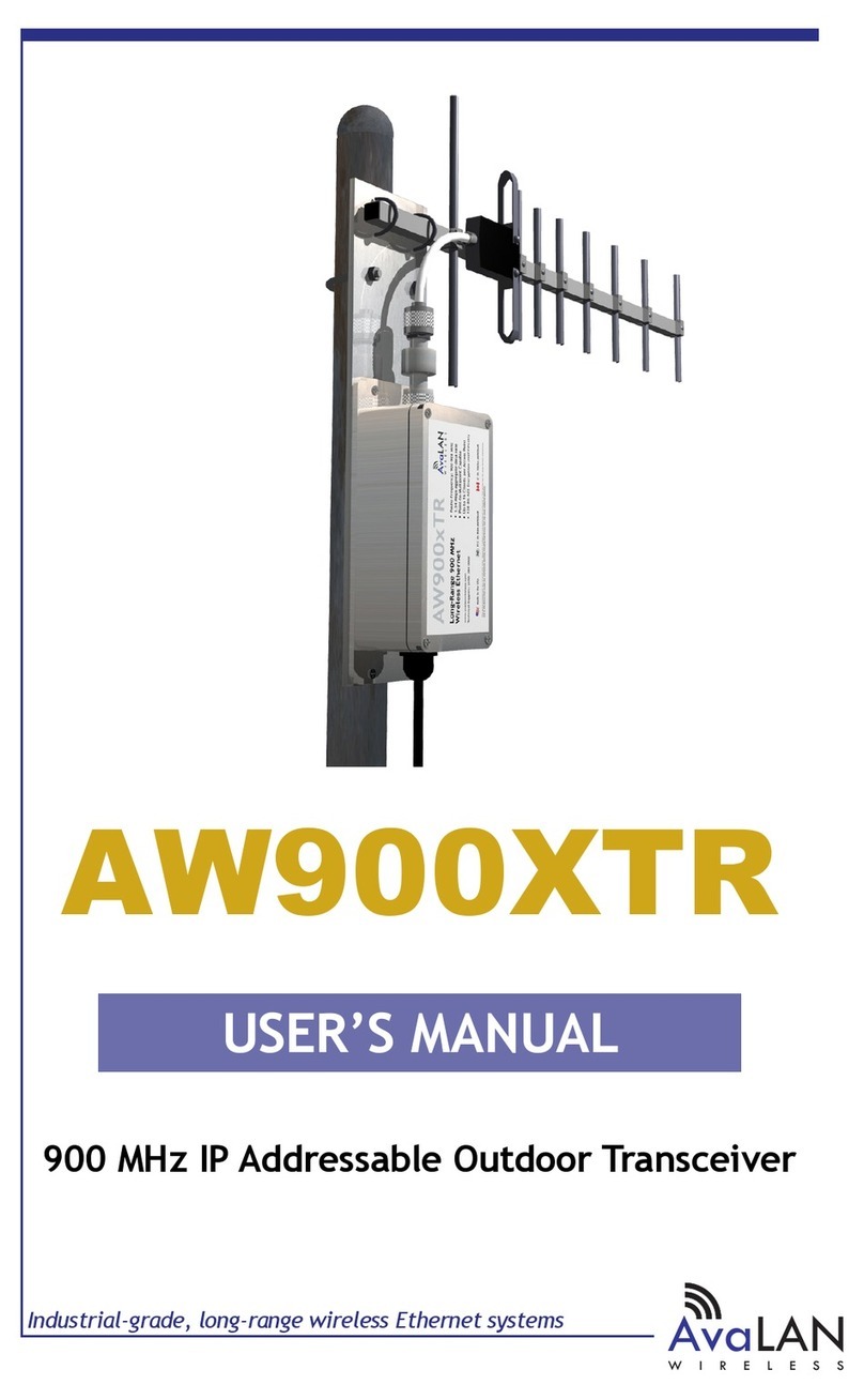 AvaLAN AW900XTR user manual