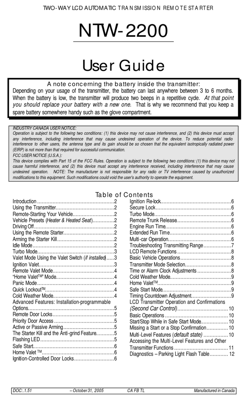 Nordic Start NTW-2200 User manual