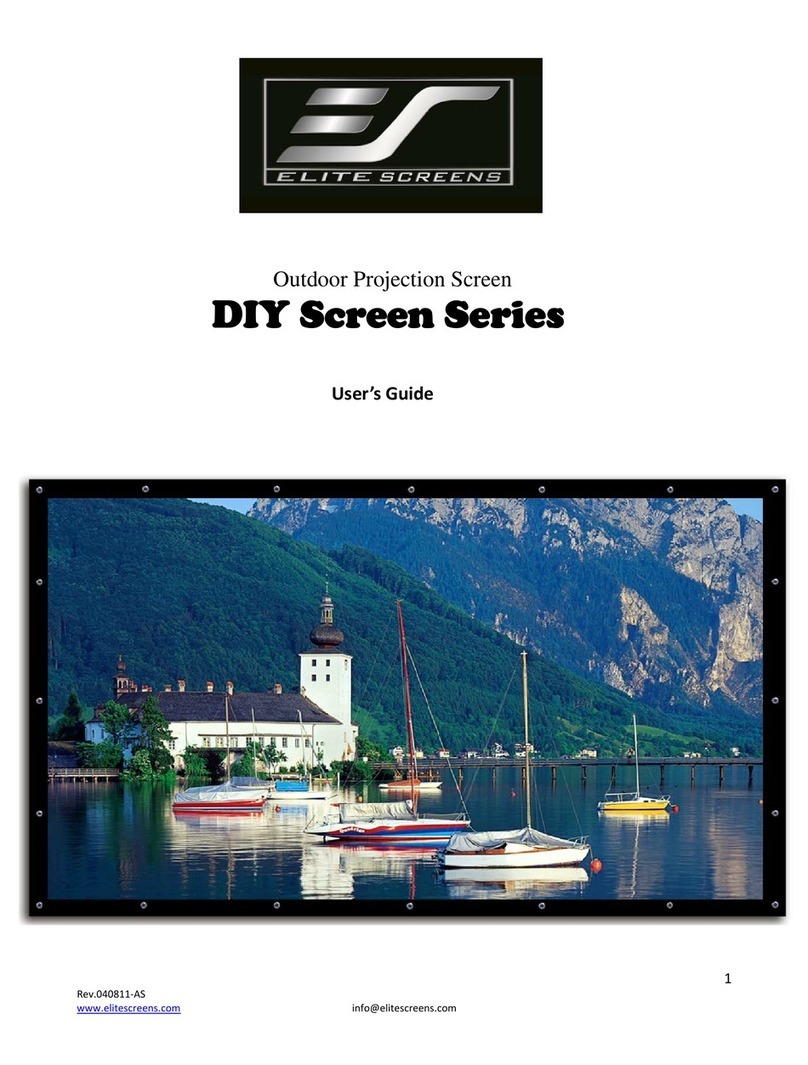 Elite Screens DIY Screen Series User manual Elite Screens DIY Screen Series User manual