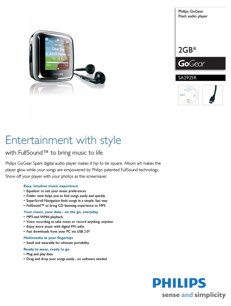 Philips GoGear SA2925R User manual