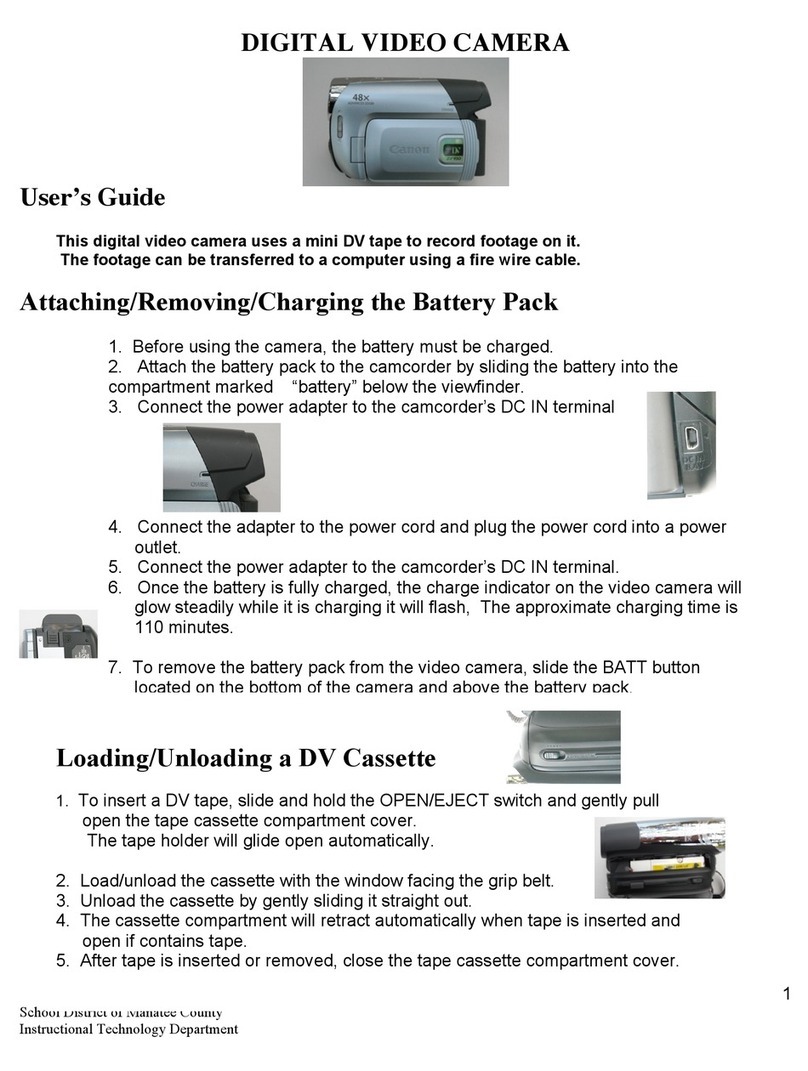 Canon DIGITAL VIDEO CAMERA User manual