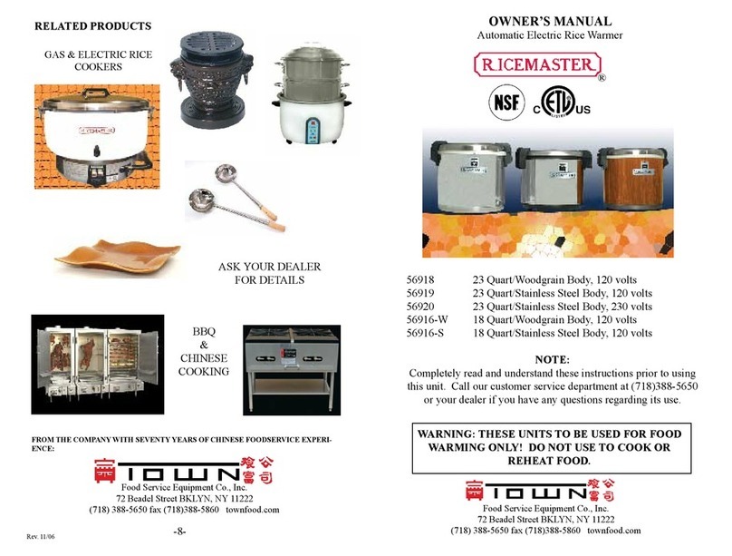 RiceMaster 56918 owner's manual