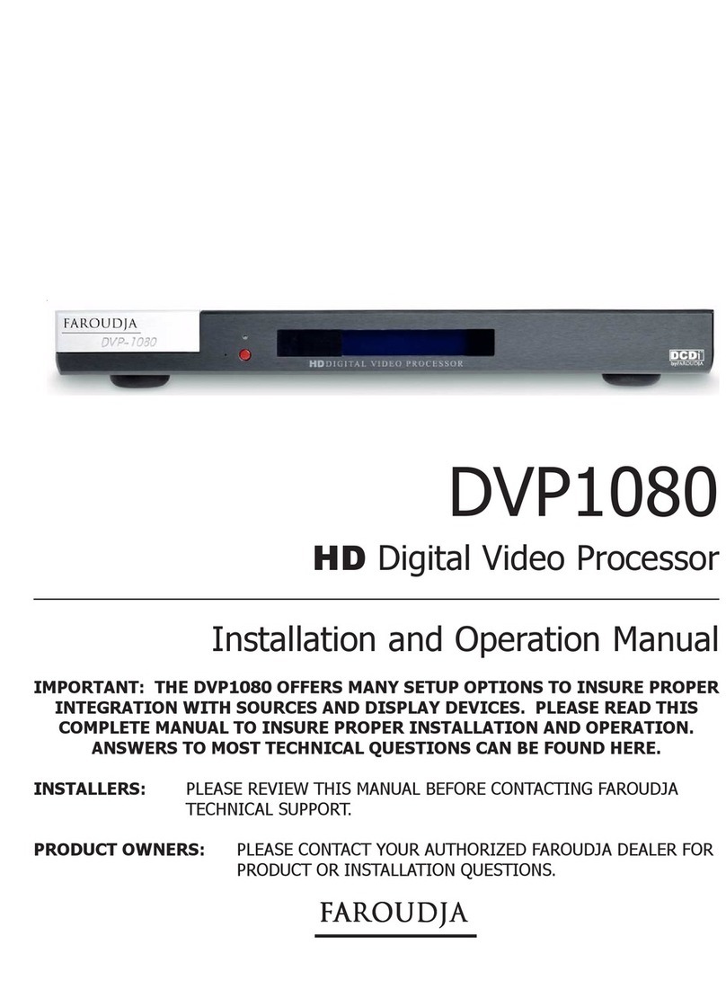 Faroudja DVP 1080 User manual