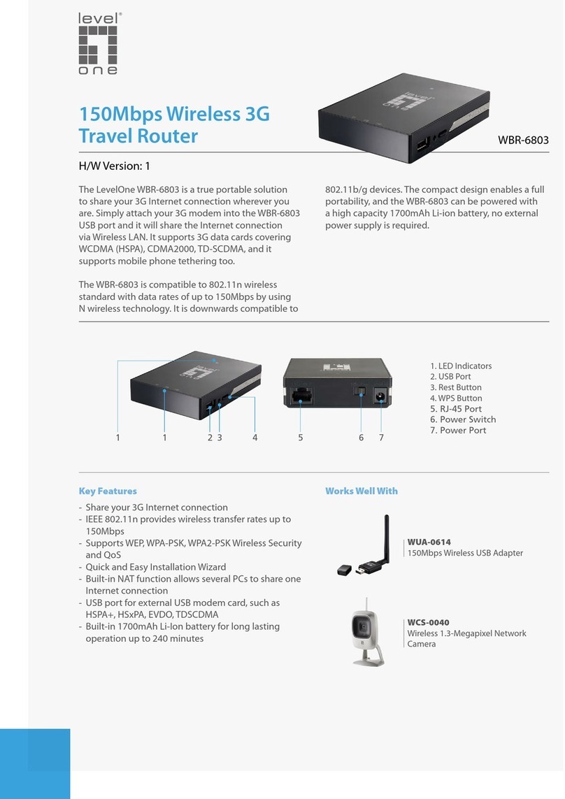 LevelOne WBR-6803 Brochure & specs
