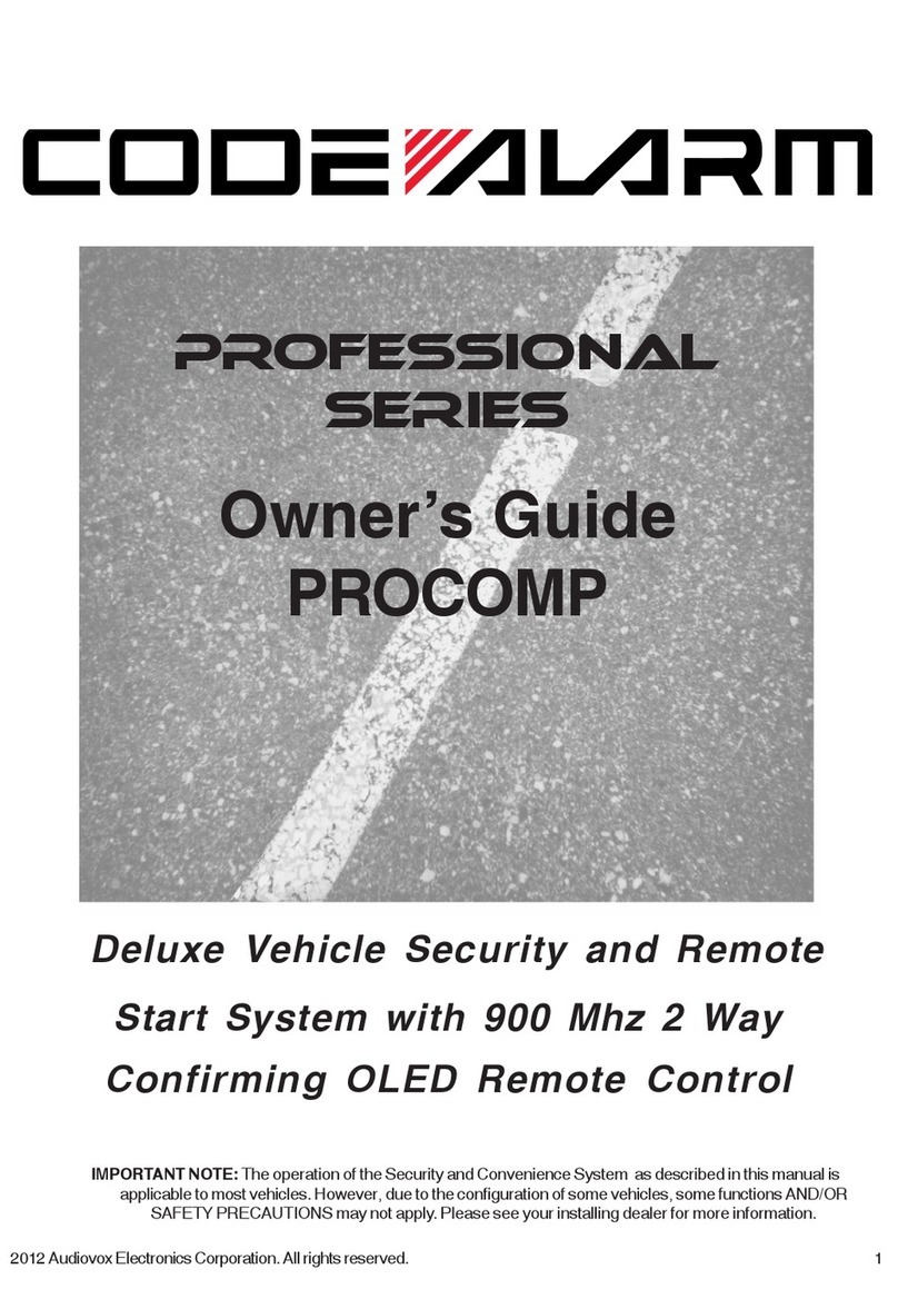 Code Alarm Procomp owner's guide