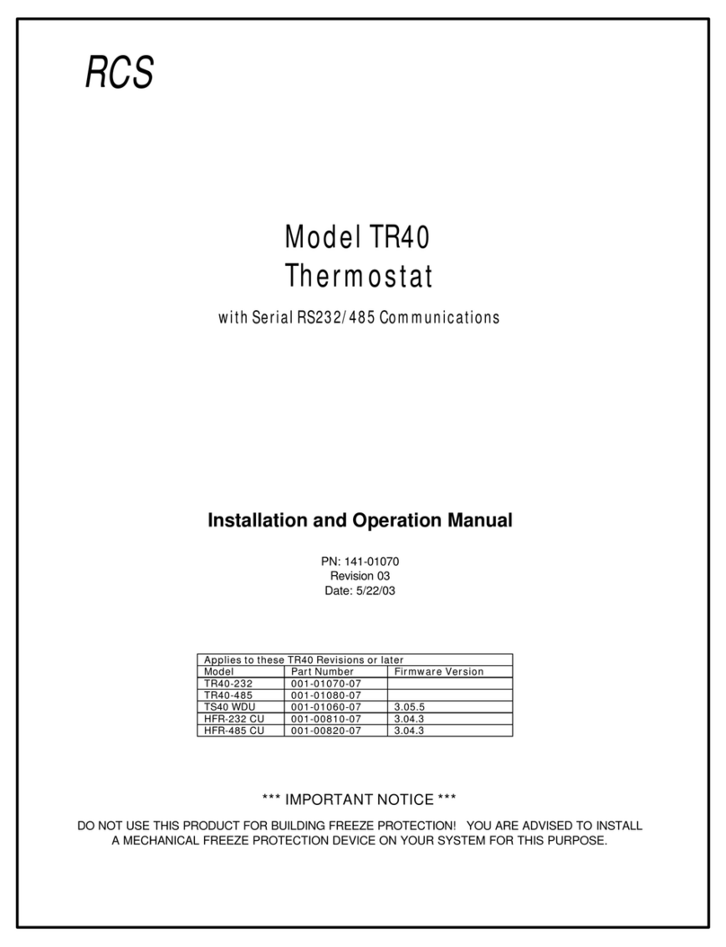 RCS TR40 Installation and operation manual