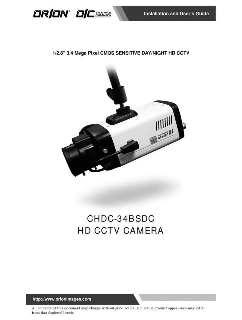 ORION Images CHDC-34BSDC Installation and user guide