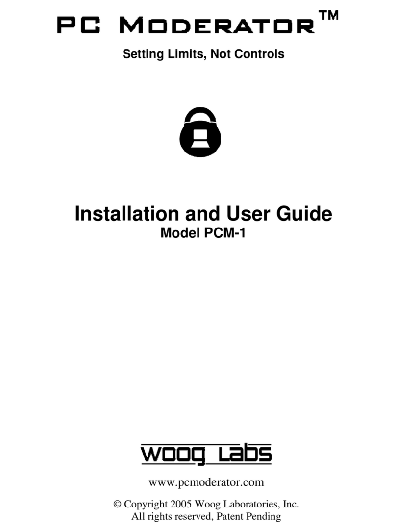 woog labs PC Moderator PCM-1 Installation and user guide