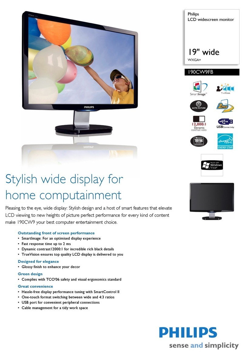 Philips 190CW9FB User manual