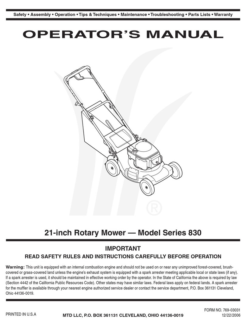 MTD Series 830 Operator's manual