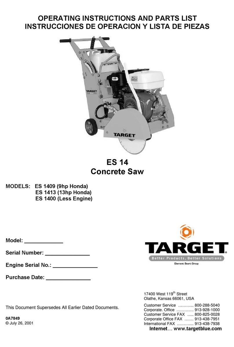 Target ES 1400 Operating instructions and parts list