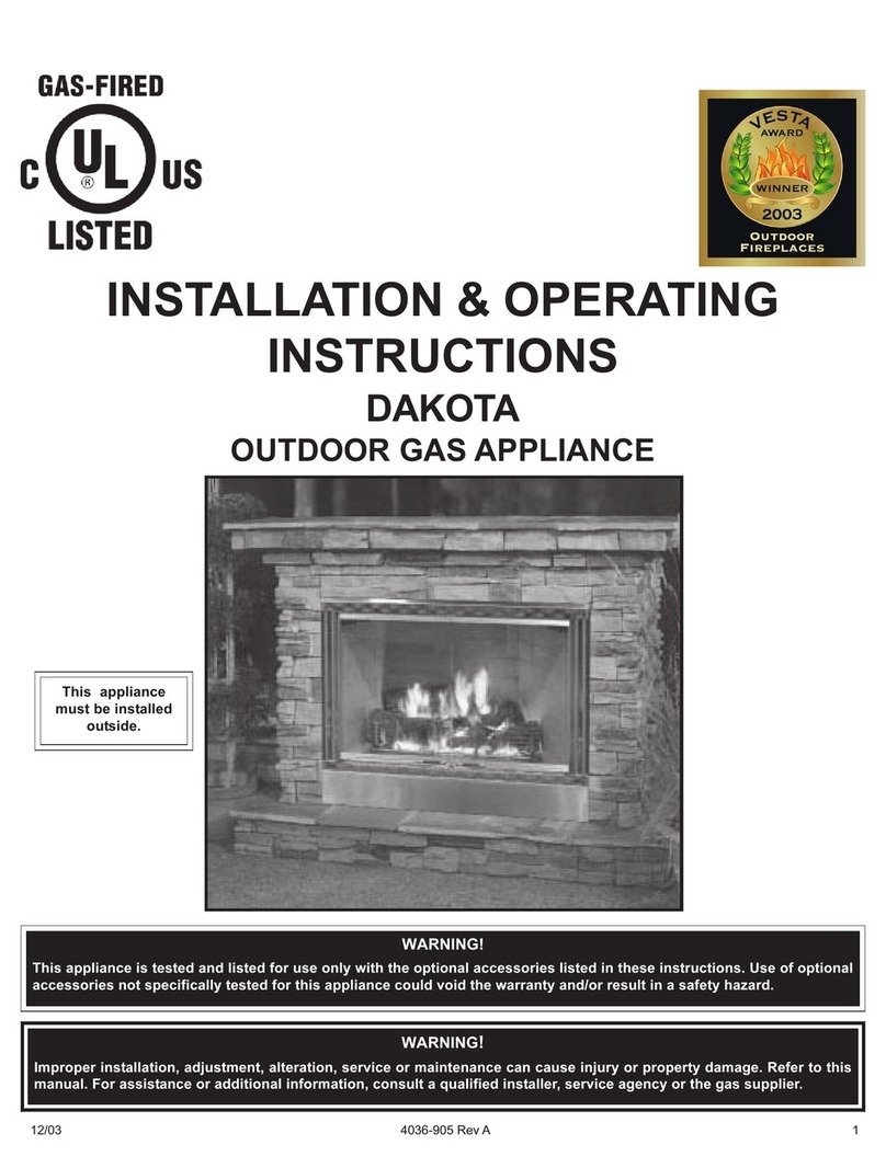 Heat & Glo LifeStyle Dakota Installation & operating instructions