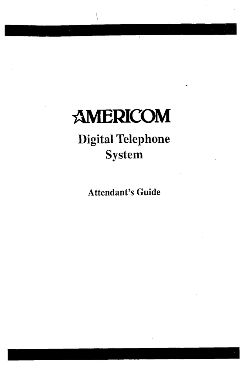 AMERICOM D0408 Attendant's guide