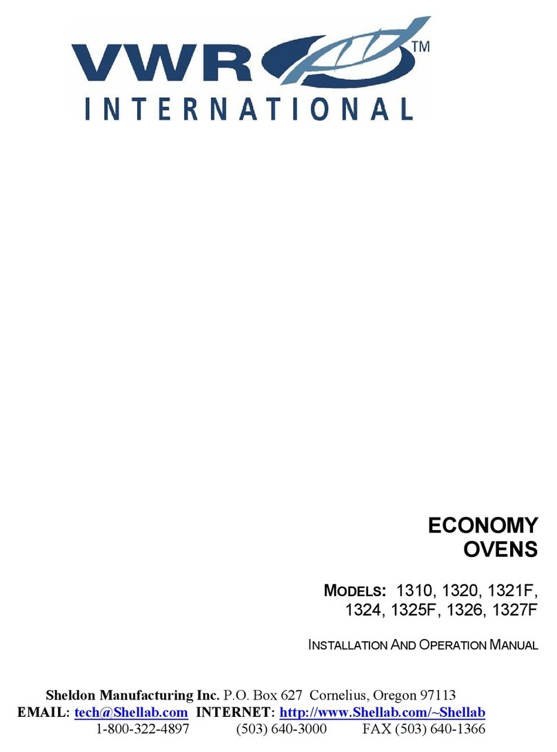 VWR International 1310 Installation and operation manual