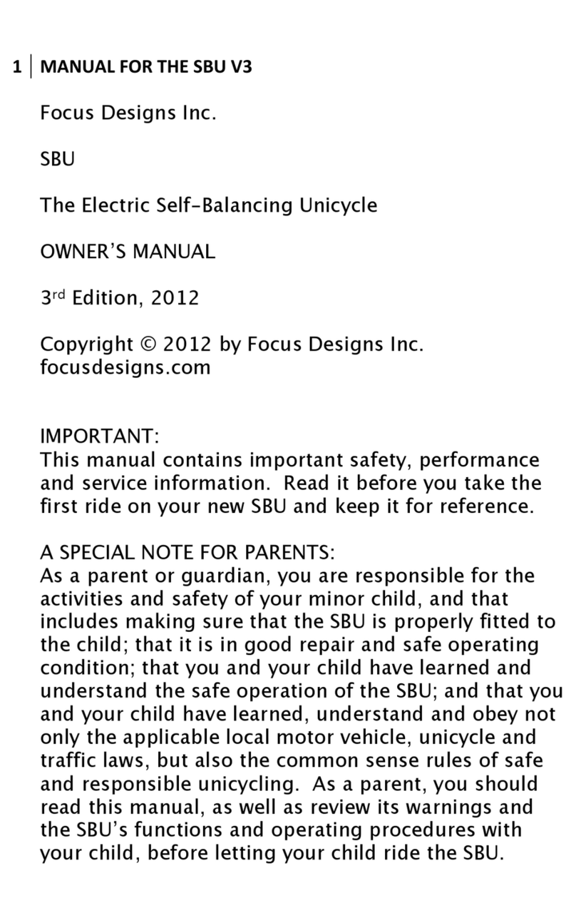 Focus Designs SBU V3 owner's manual