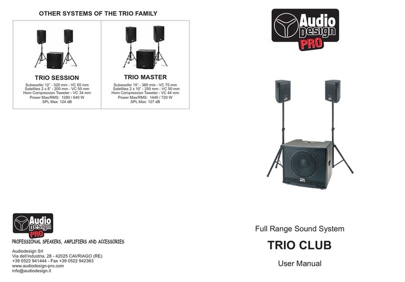 Audio Design Pro Trio Club user manual Audio Design Pro Trio Club user manual