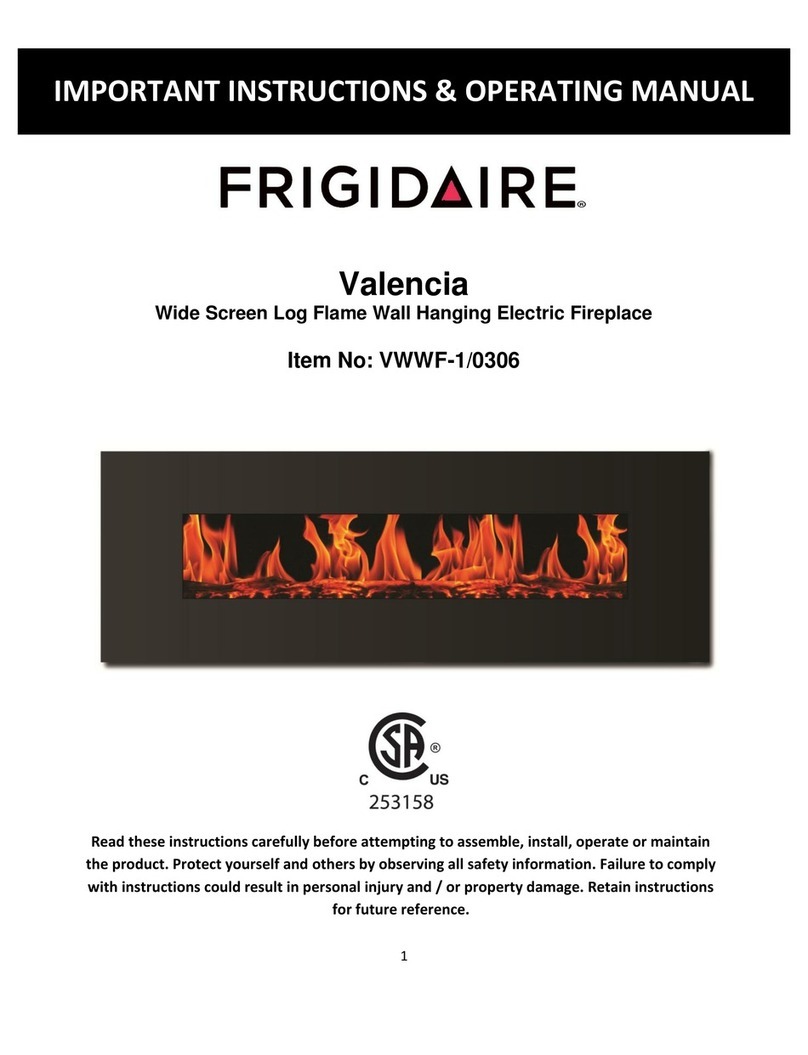 Frigidaire Valencia Important instructions & operating manual