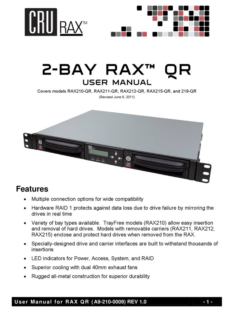 CRU Rax RAX210-QR user manual