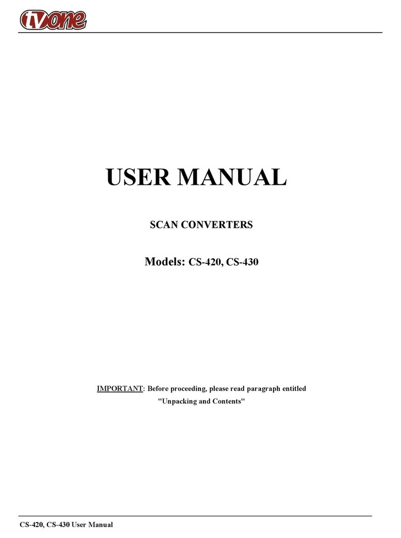 TV One CS-420 user manual