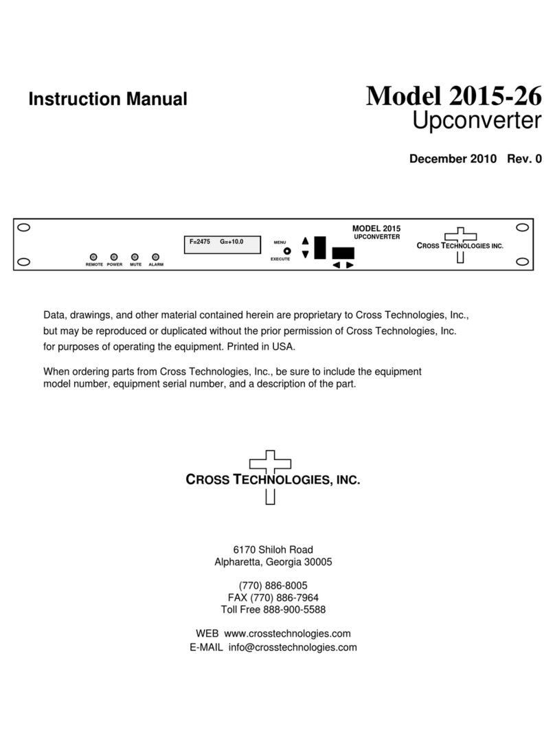 Cross Technologies 2015-26 instruction manual
