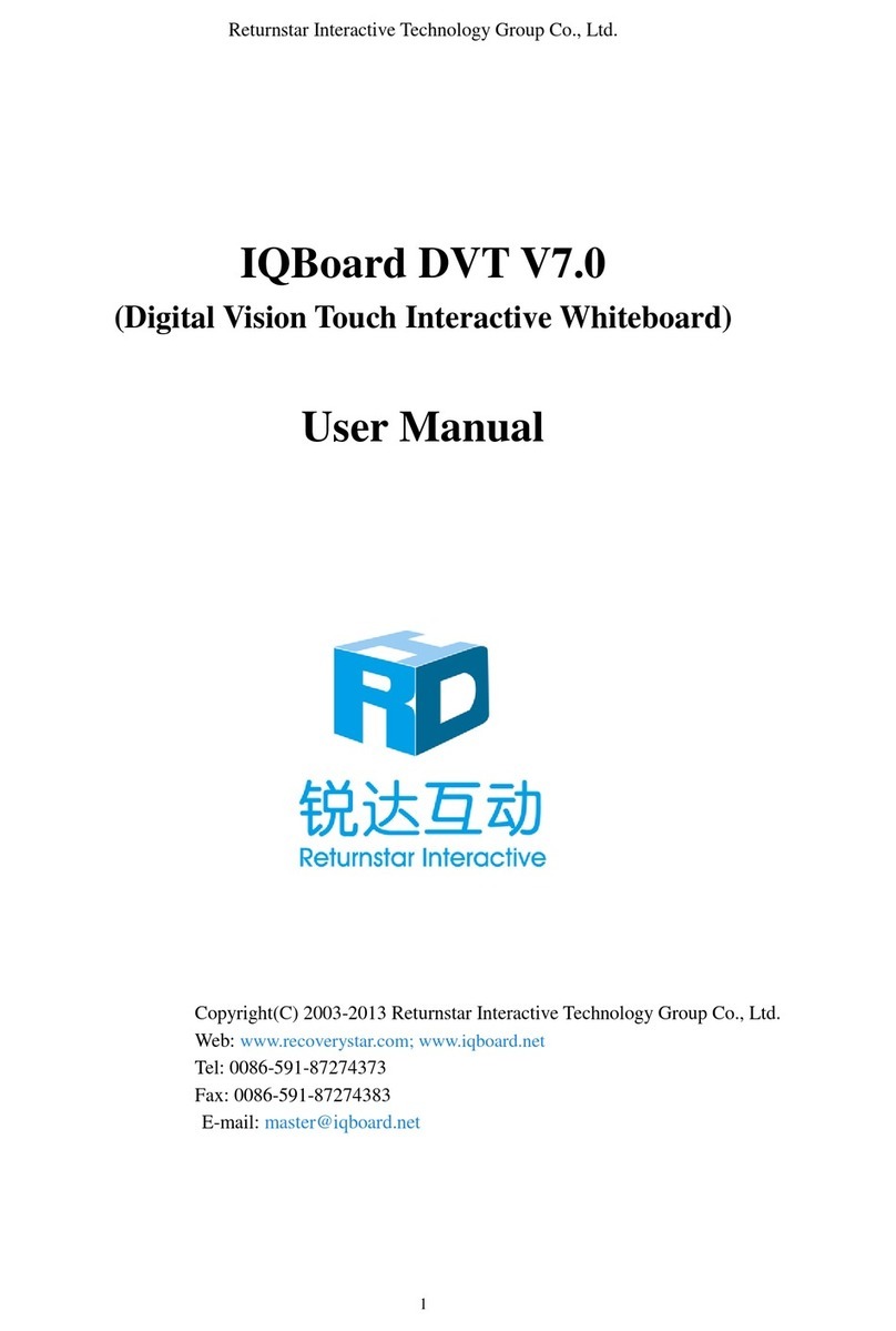 Returnstar Interactive Tech IQBoard DVT V7.0 user manual